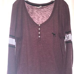 PINK Varsity Long Sleeve Shirt